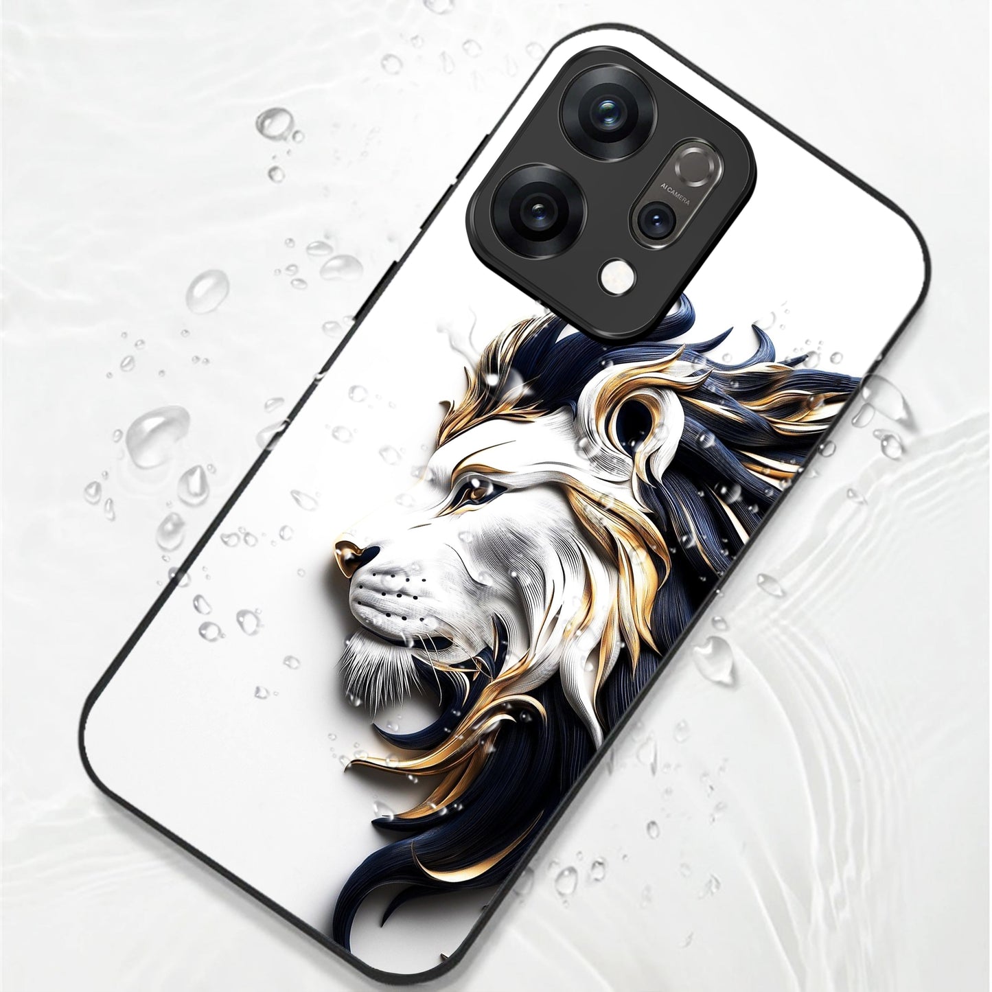 Oppo Reno 14 5G Premium Acrylic Shockproof Glass Back Case (King’s Flow)
