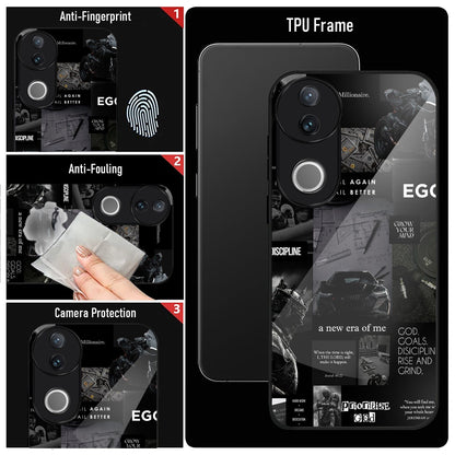 Vivo V50 5G Premium Acrylic Shockproof Glass Back Case (New Era)