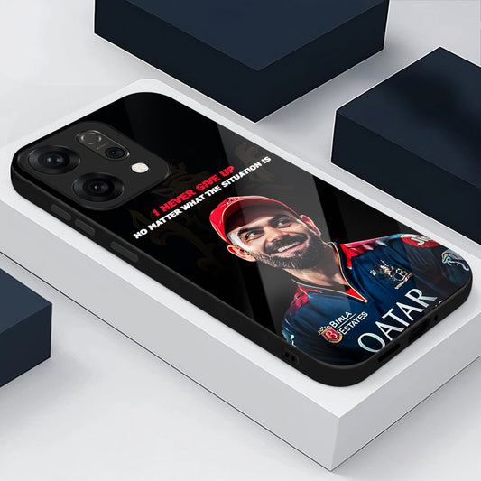 Oppo Reno 14 5G Premium Acrylic Shockproof Glass Back Case (Virat Spirit)