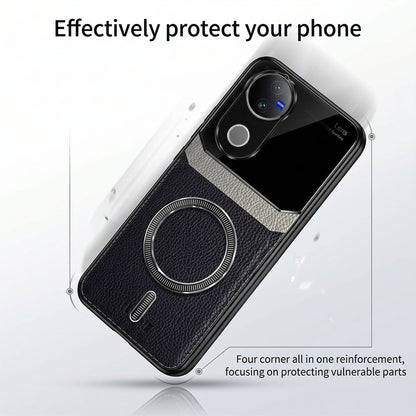 Vivo V50 5G Premium Magsafe Magnetic Leather Lens Protective Case