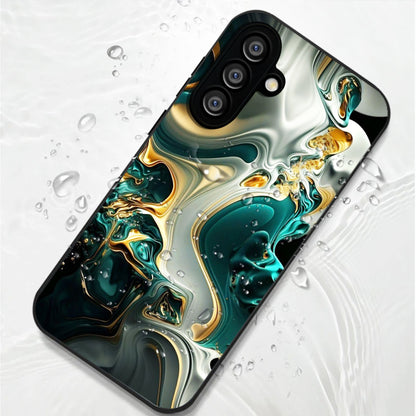 Samsung Galaxy A36 Premium Acrylic Shockproof Glass Back Case (Ocean Ember)