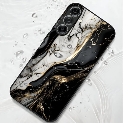 Samsung Galaxy A36 5G Premium Acrylic Shockproof Glass Back Case (Royal Marble Flow)