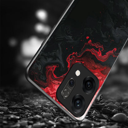 Oppo Reno 14 5G Premium Acrylic Shockproof Glass Back Case (Crimson Surge)