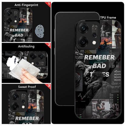 Oppo Reno 14 5G Premium Acrylic Shockproof Glass Back Case (Remember Bad Time)