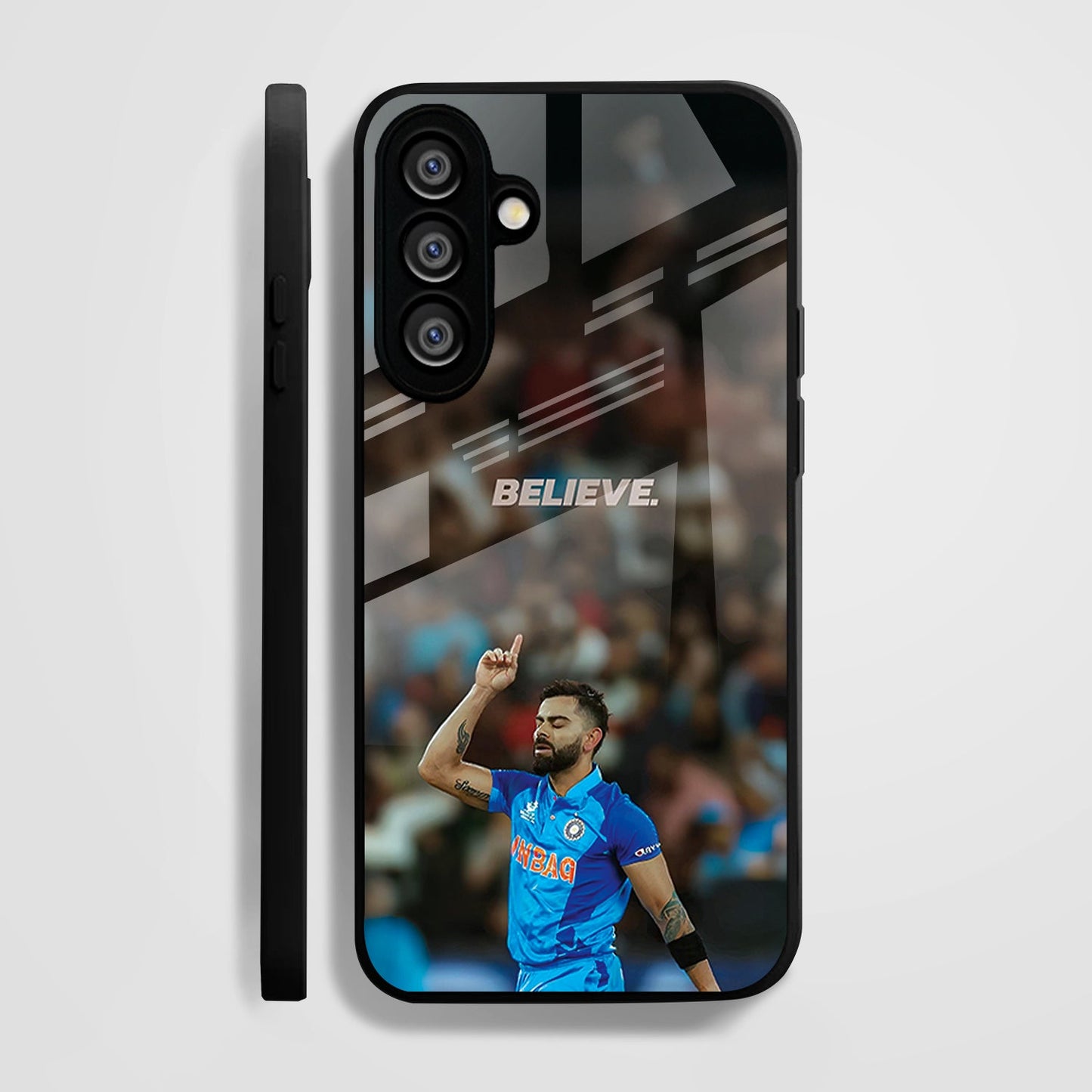 Samsung Galaxy A36 Premium Acrylic Shockproof Glass Back Case (Virat Kohli)