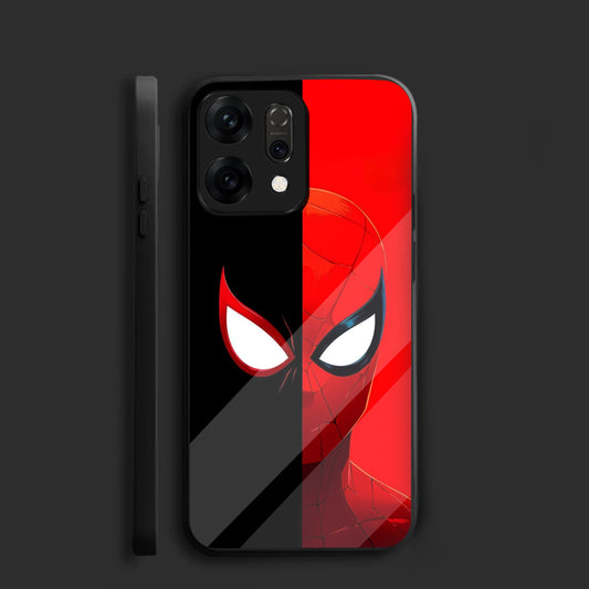 Oppo Reno 14 5G Premium Acrylic Shockproof Glass Back Case (Spider Instinct)
