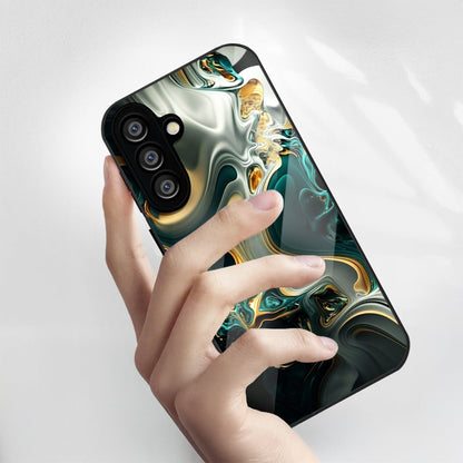 Samsung Galaxy A36 Premium Acrylic Shockproof Glass Back Case (Ocean Ember)