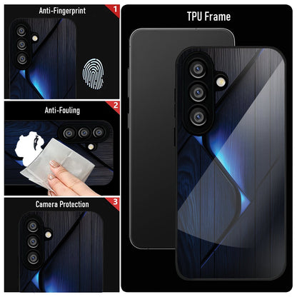 Samsung Galaxy A36 Premium Acrylic Shockproof Glass Back Case (Blue Gradient)