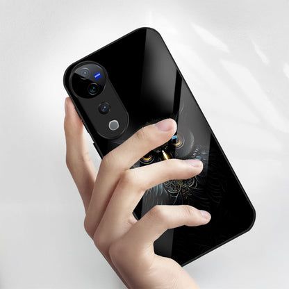 Vivo V40 Pro 5G Premium Acrylic Shockproof Glass Back Case (Midnight Owl)
