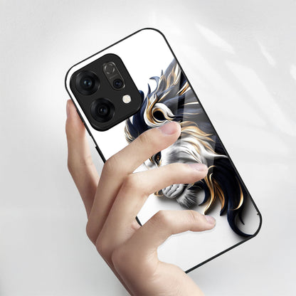 Oppo Reno 14 5G Premium Acrylic Shockproof Glass Back Case (King’s Flow)