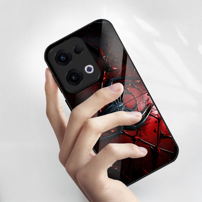 Oppo Reno 13 5G Premium Acrylic Shockproof Glass Back Case (Spider Armor)
