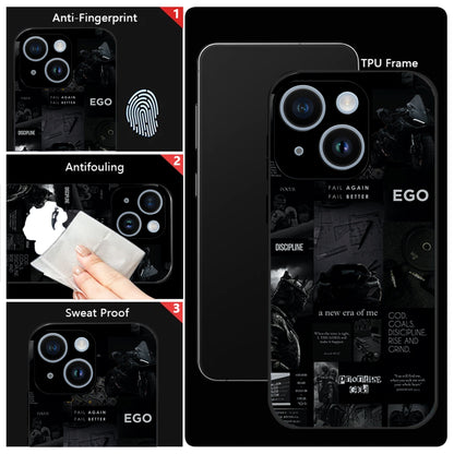 iPhone 15 Premium Acrylic Shockproof Glass Back Case (New Era)