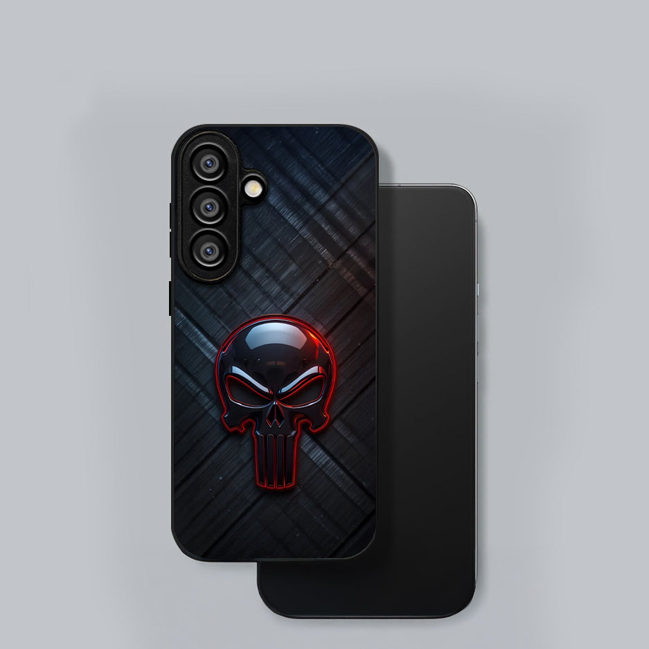 Samsung Galaxy A36 Premium Acrylic Shockproof Glass Back Case (Power Skull)