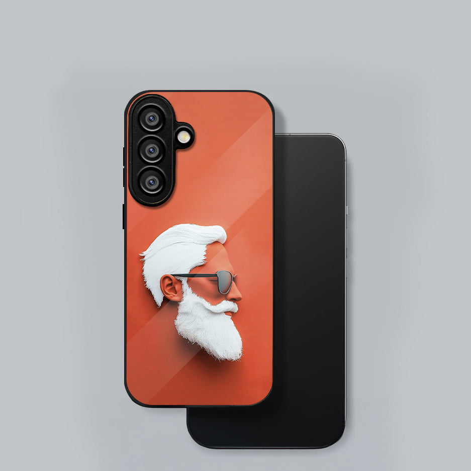 Samsung Galaxy A36 Premium Acrylic Shockproof Glass Back Case (Beard Boss)