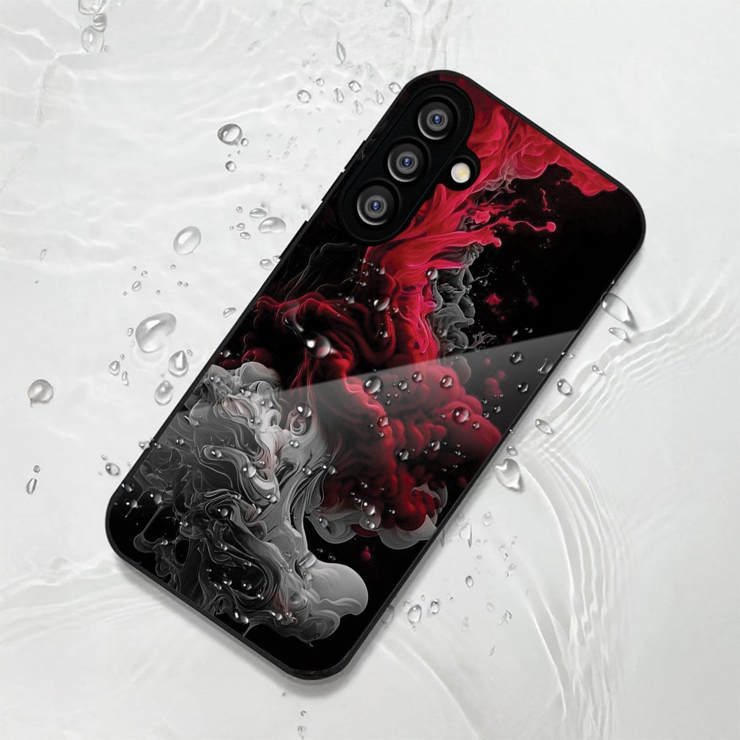 Samsung Galaxy A36 Premium Acrylic Shockproof Glass Back Case (Infernal Drift)