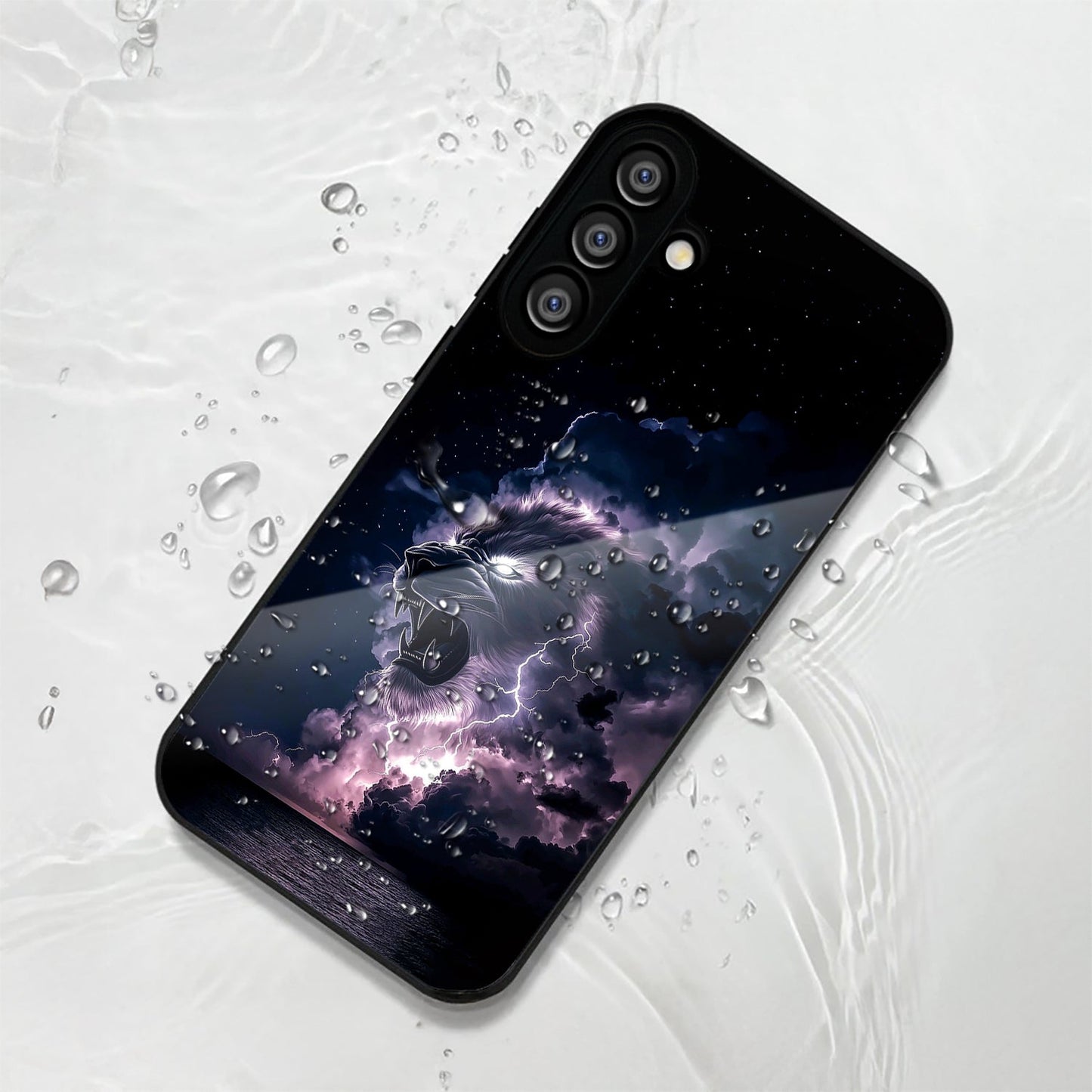 Samsung Galaxy A36 Premium Acrylic Shockproof Glass Back Case (Storm King)