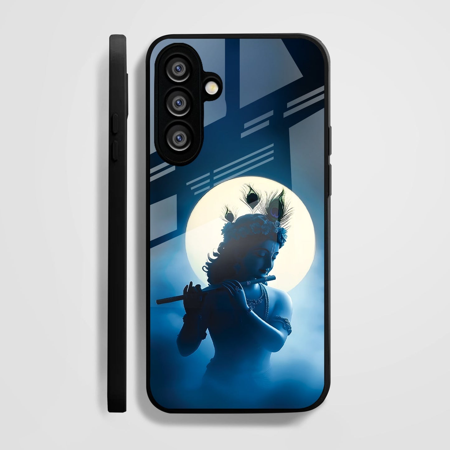 Samsung Galaxy A36 Premium Acrylic Shockproof Glass Back Case (Midnight Krishna)