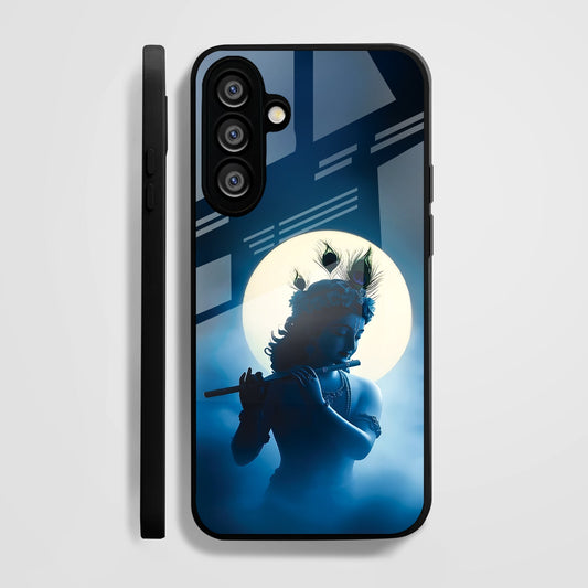 Samsung Galaxy A36 Premium Acrylic Shockproof Glass Back Case (Midnight Krishna)