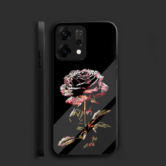 Oppo Reno 14 5G Premium Acrylic Shockproof Glass Back Case (Blossom Fade)