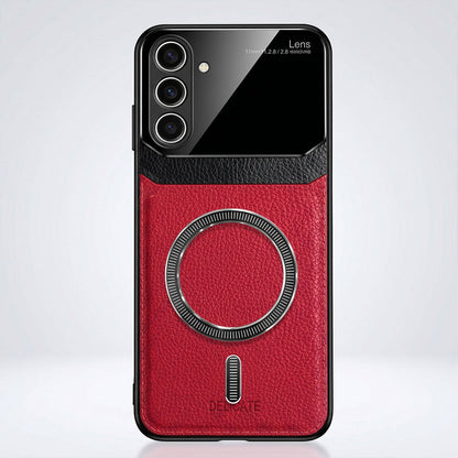 Samsung Galaxy S23 FE 5G Premium Magsafe Magnetic Leather Lens Protective Case