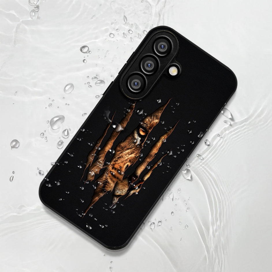 Samsung Galaxy A36 Premium Acrylic Shockproof Glass Back Case (Hidden Tiger)