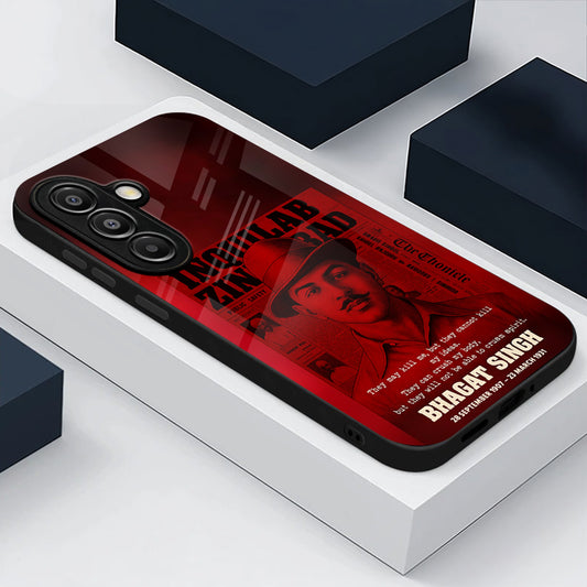 Samsung Galaxy A56 5G Premium Acrylic Shockproof Glass Back Case (Bhagat Singh)