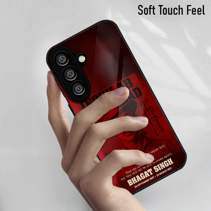 Samsung Galaxy A56 5G Premium Acrylic Shockproof Glass Back Case (Bhagat Singh)