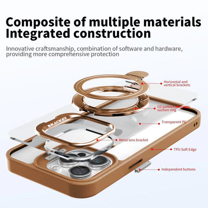 iPhone 16 Pro Golden Circle Magnetic With Camera Lens Rings iPhone Case