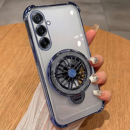 Samsung Galaxy M56 5G Premium Stress Buster Wheel Rotating Shockproof Airbags Case