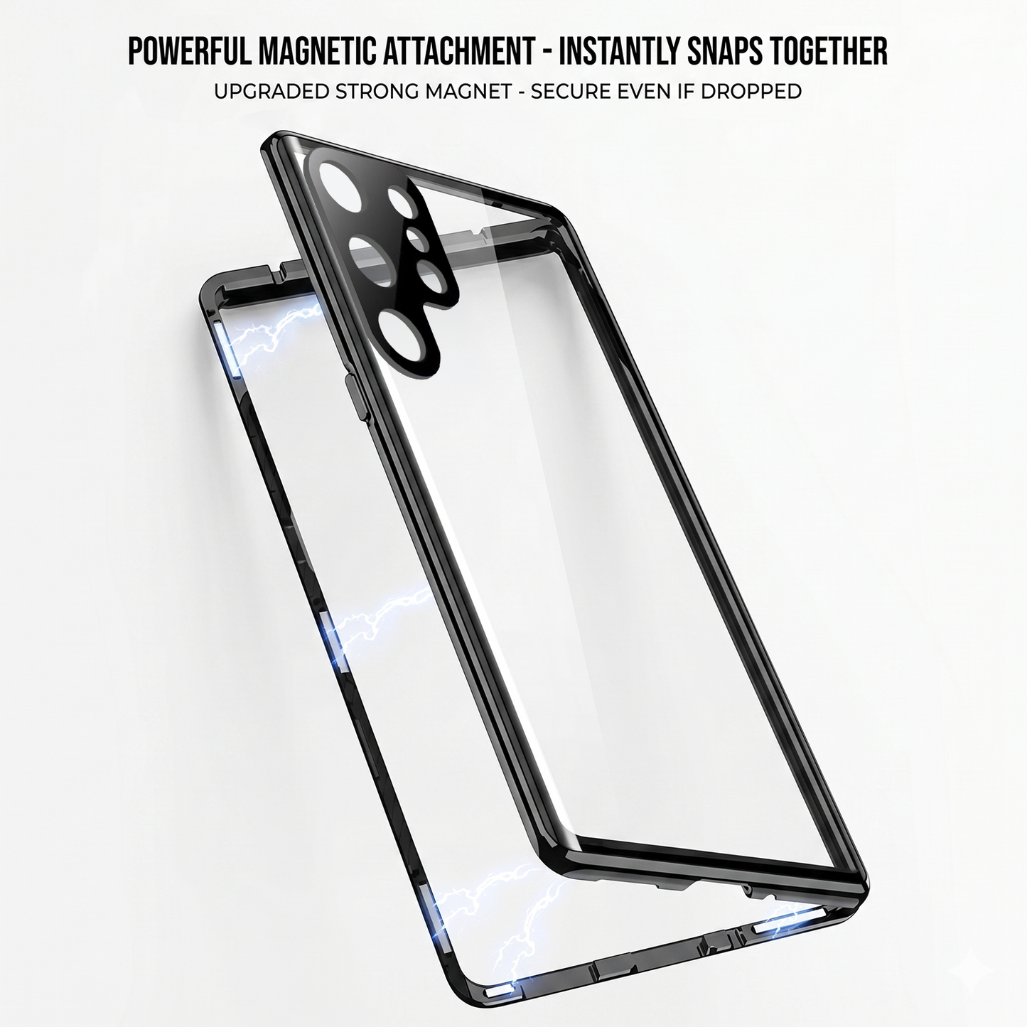 Samsung Galaxy S21 Ultra 5G Double Magnetic Privacy Glass Back 360° Protection Cover