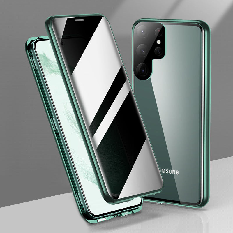 Samsung Galaxy S21 Ultra 5G Double Magnetic Privacy Glass Back 360° Protection Cover