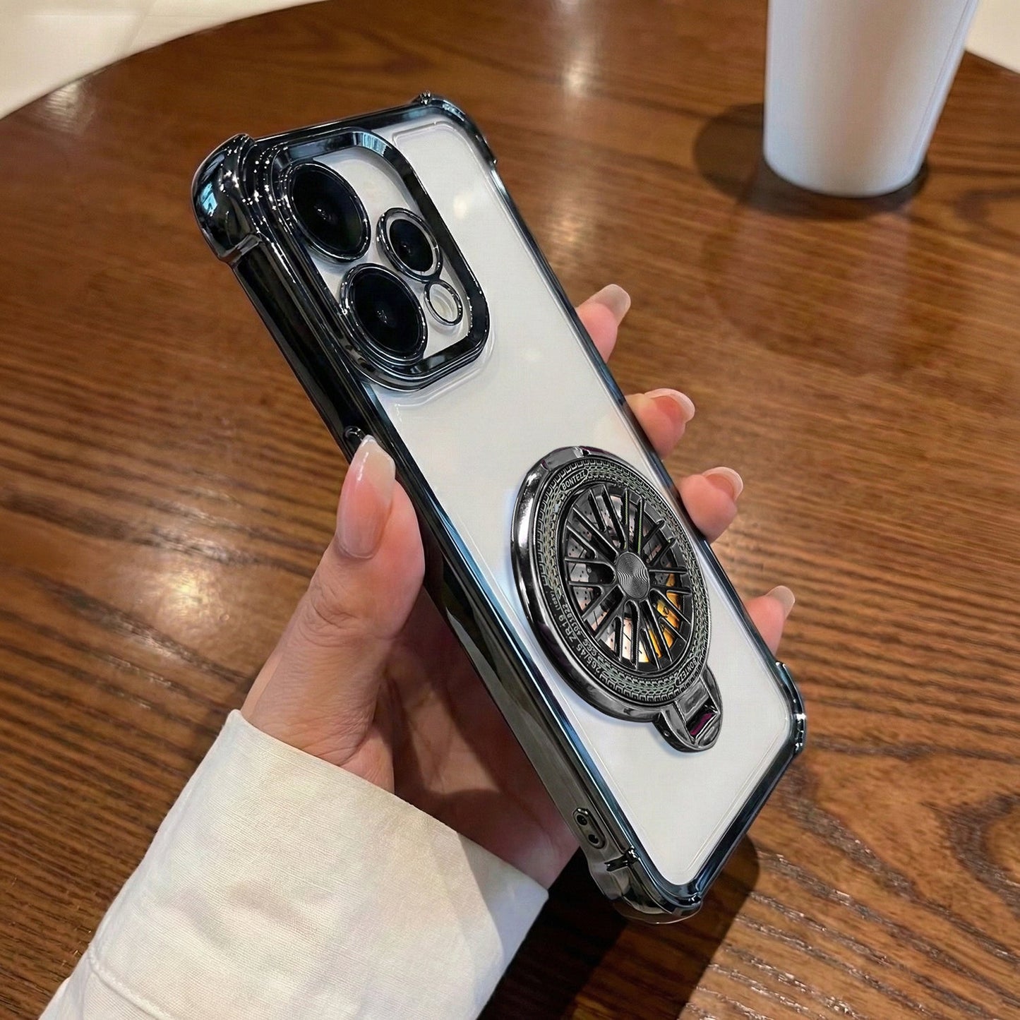 Oppo Reno 15 5G Premium Stress Buster Wheel Rotating Shockproof Airbags Case