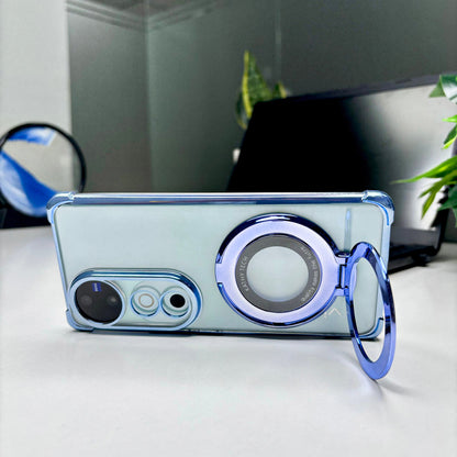 Vivo V40 Pro 5G Original Luxury Magnifier Ring Stand Shockproof Airbags Corner Case