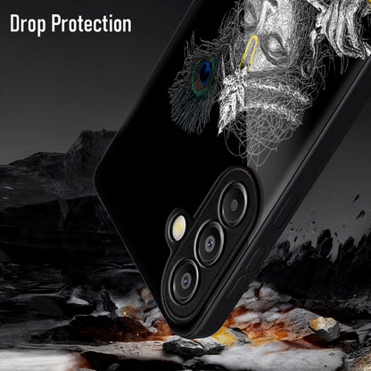 Samsung Galaxy A36 5G Premium Acrylic Shockproof Glass Back Case (Krishna Sketch)