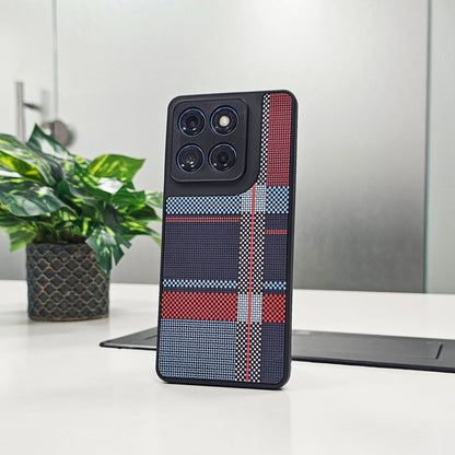 Motorola Edge 60 Fusion 5G Luxury Grid Pattern Glass Back Shockproof Case
