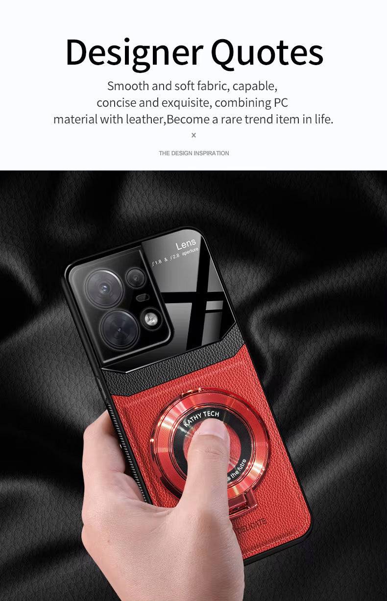 Red and Black Leather Back Case Motorola Edge 50 Pro 5G 