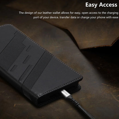 Motorola Edge 60 Fusion 5G case with magnetic closure and card slots