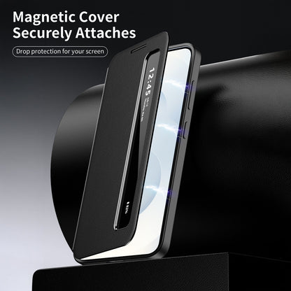 Samsung Galaxy A36 5G Smart Side Window Flip Leather Case