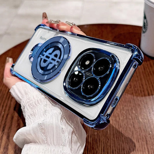 Redmi Note 14 Pro 5G Four Corner Airbags 100% Original Astro Money Magnet Rotating Dollar Case