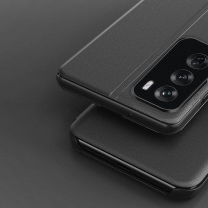 Oppo Reno 12 Pro 5G Luxury Half Window Leather Flip Case