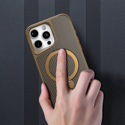 iPhone 16 Pro Carbon Fiber Texture TPU Magnetic iPhone Case