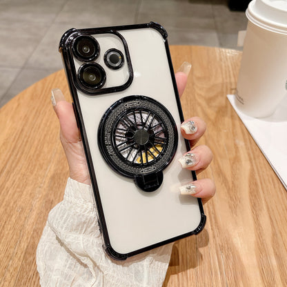 Oppo A5 Pro 5G Premium Stress Buster Wheel Rotating Shockproof Airbags Case