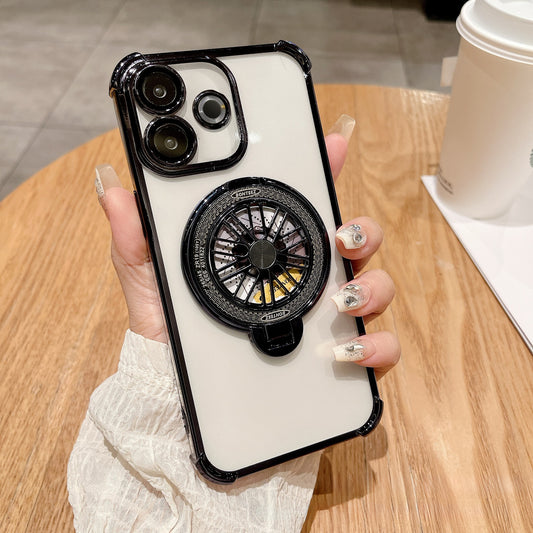 Oppo A5 Pro 5G Premium Stress Buster Wheel Rotating Shockproof Airbags Case