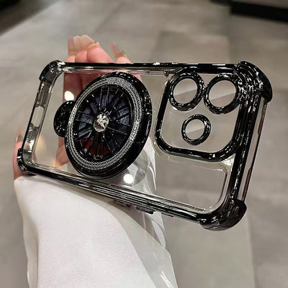 Oppo A5 Pro 5G Premium Stress Buster Wheel Rotating Shockproof Airbags Case