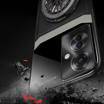 Oppo F25 Pro 5G Anti Drop Leather Lens Wheel Case