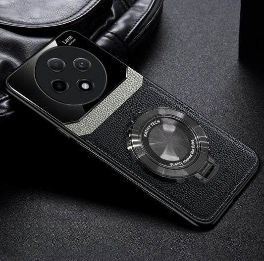Oppo F27 Pro Plus Leather Black Case