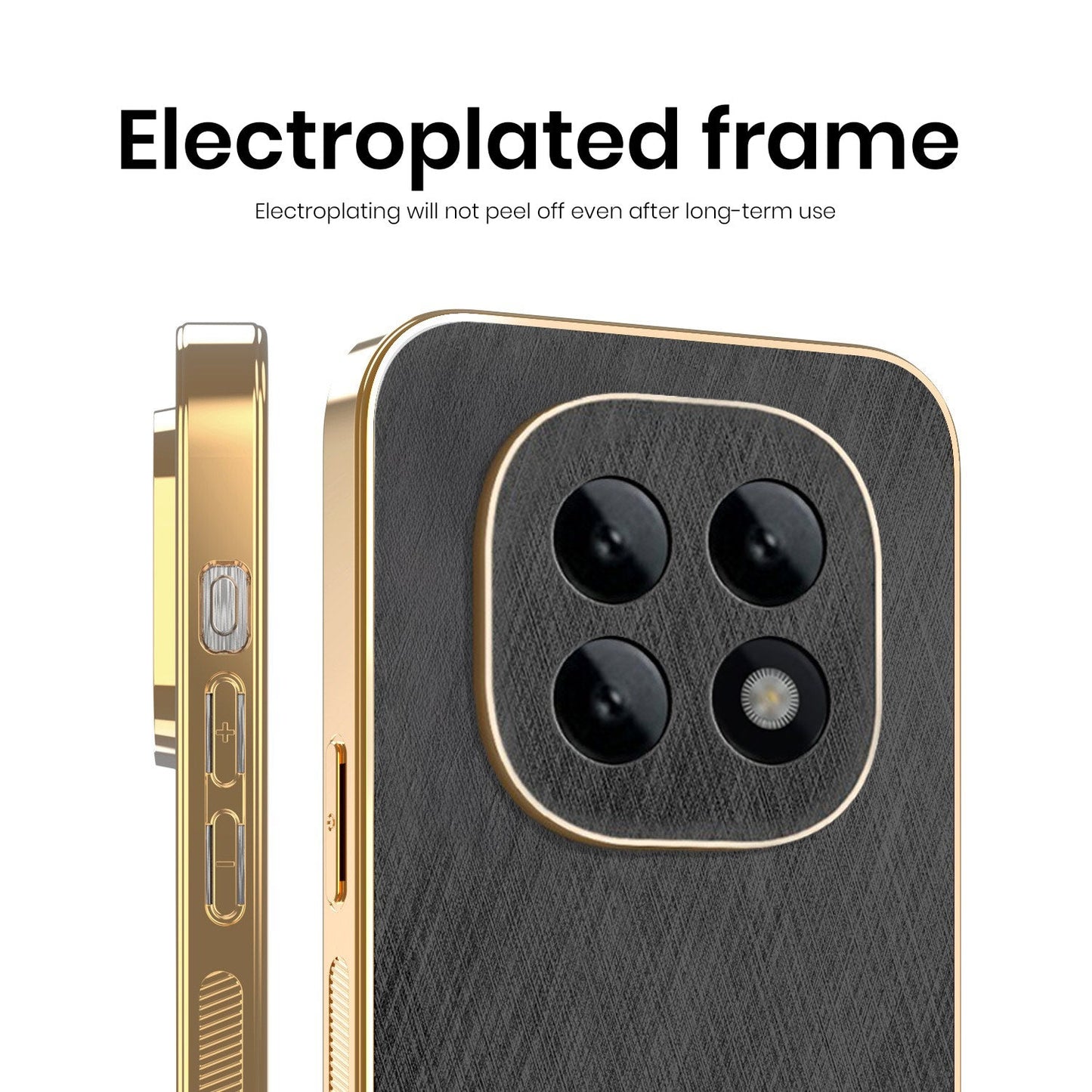Oppo F29 Pro 5G Premium Electroplated Frame Gold Thread Pattern Soft Case