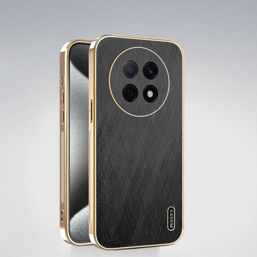 Oppo F31 Pro+ 5G Premium Electroplated Frame Gold Thread Pattern Soft Case