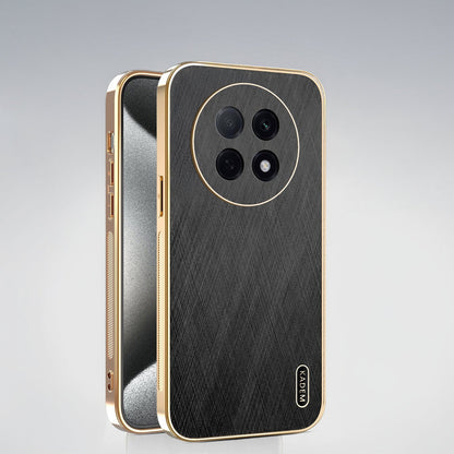 Oppo F31 Pro+ 5G Premium Electroplated Frame Gold Thread Pattern Soft Case