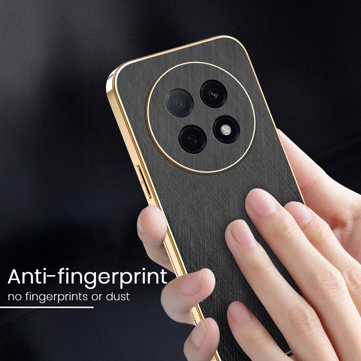 Oppo F31 Pro+ 5G Premium Electroplated Frame Gold Thread Pattern Soft Case